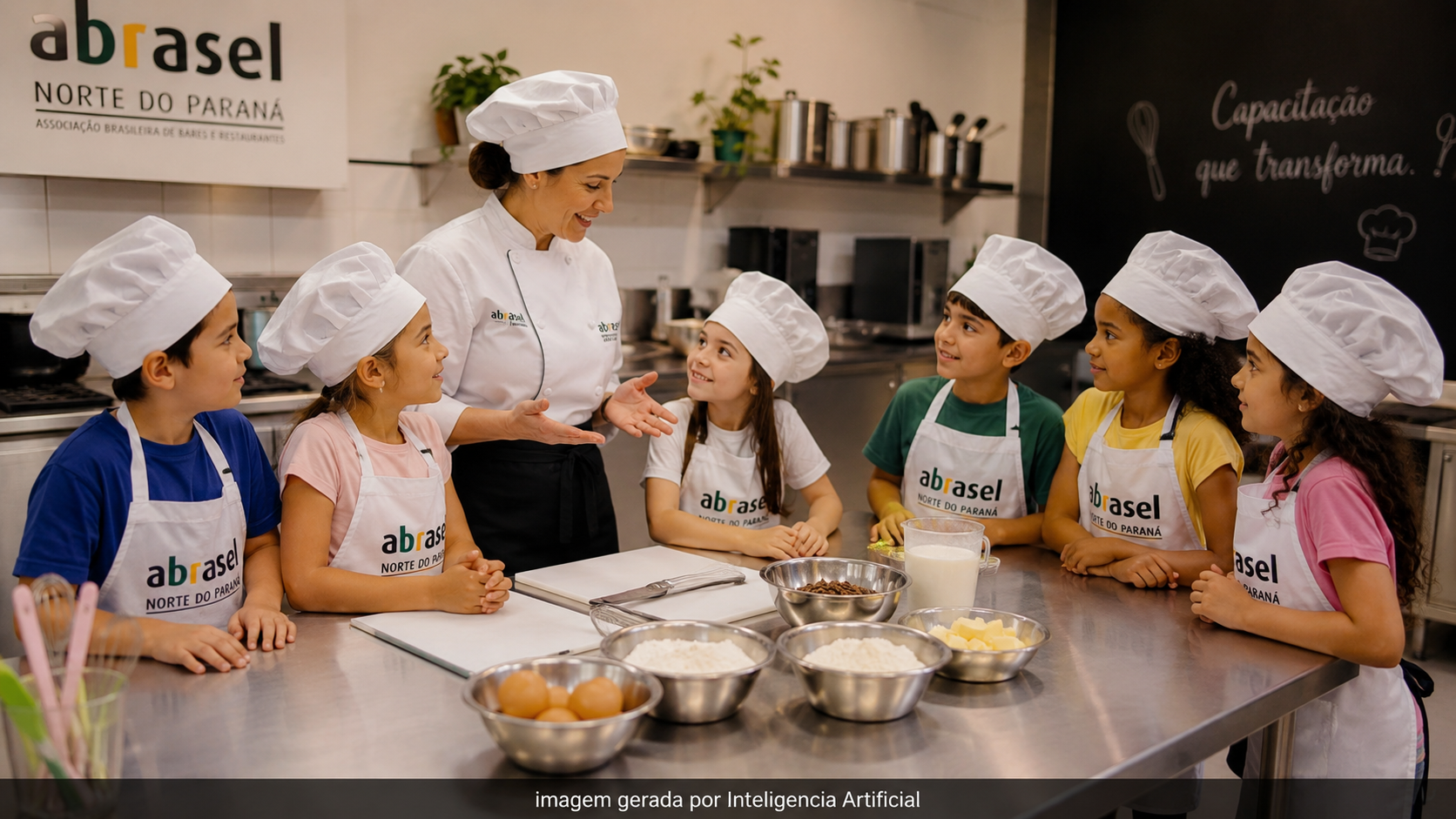 Crianças aprendendo a cozinhar — Trilha 3, o amor pela cozinha